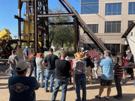 Mining equipment demonstrations.