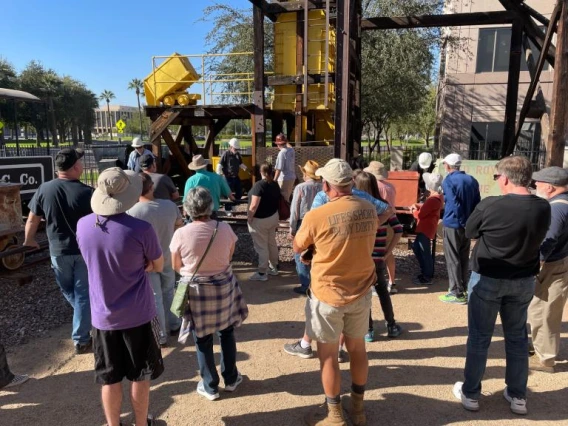 Mining equipment demonstrations.