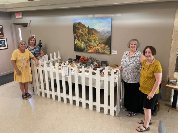 Cave Creek Museum staff with the exhibit.