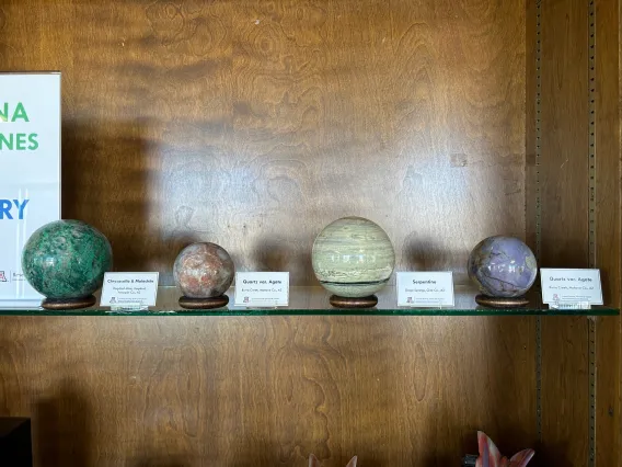 Spheres in case.