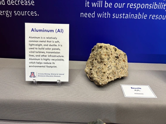 "Green Minerals for Clean Energy" special exhibit at the 2025 Tucson Gem and Mineral Show.