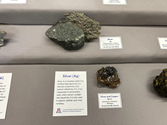 "Green Minerals for Clean Energy" special exhibit at the 2025 Tucson Gem and Mineral Show.