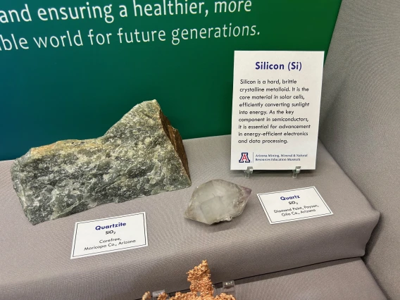 "Green Minerals for Clean Energy" special exhibit at the 2025 Tucson Gem and Mineral Show.