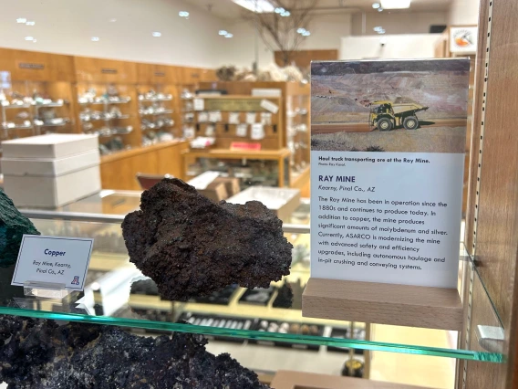 New exhibit at the Sun City Mineral Museum.