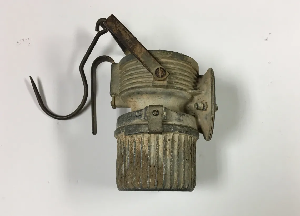 Carbide Lamp, Unknown Locality, AZ