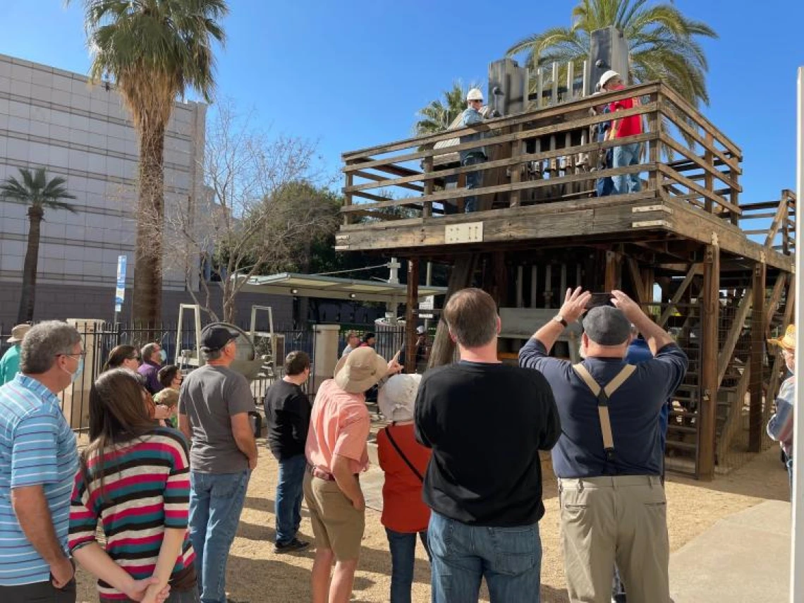 Mining equipment demonstrations.