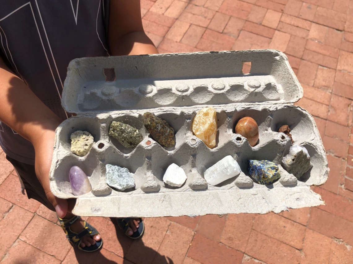 Egg Carton of Rocks