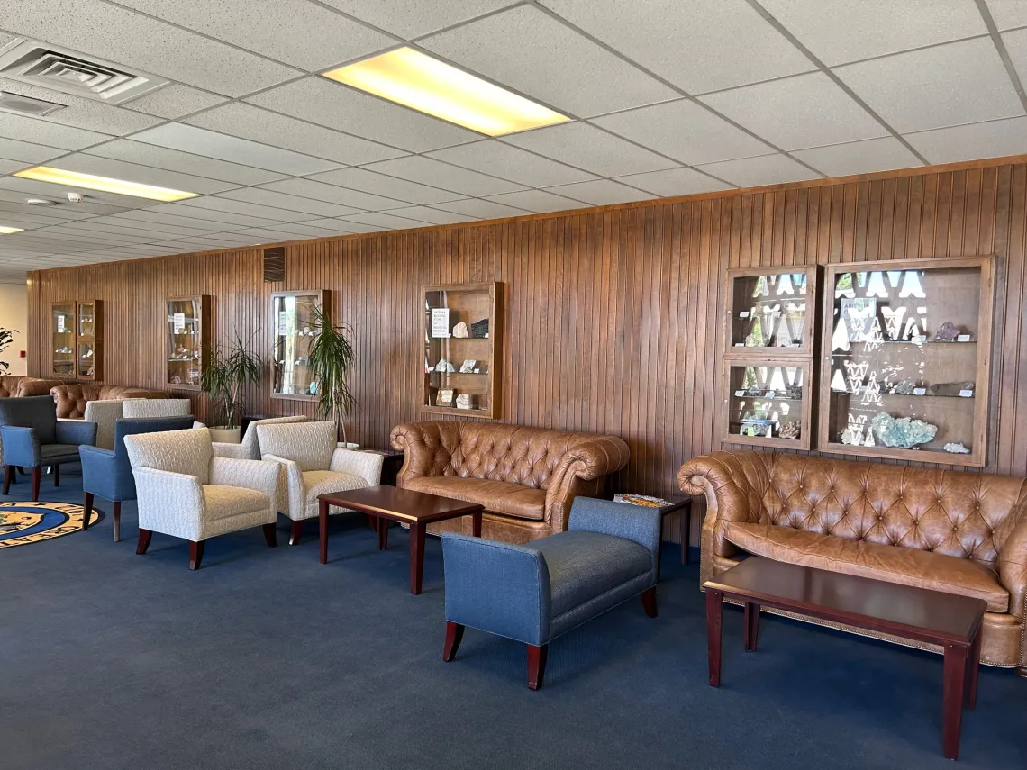 Third Floor wall cases at the Arizona Senate building.